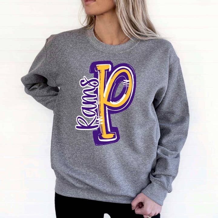 Stacked Letter Sprit Wear Sweatshirt, Customized Spirit Wear for wholesale by Enid and Elle