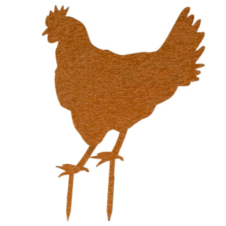 MM Steel Styles Patina Chicken Garden Stake for wholesale by MM Steel Styles