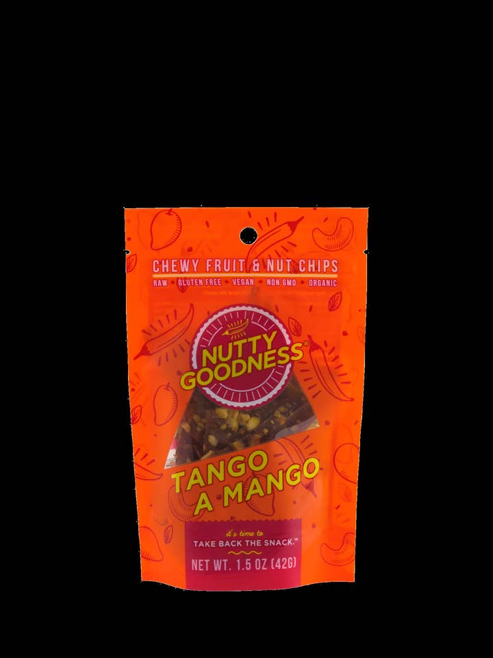 1.5 oz Tango a Mango healthy fruit and nut snack for wholesale by Nutty Goodness