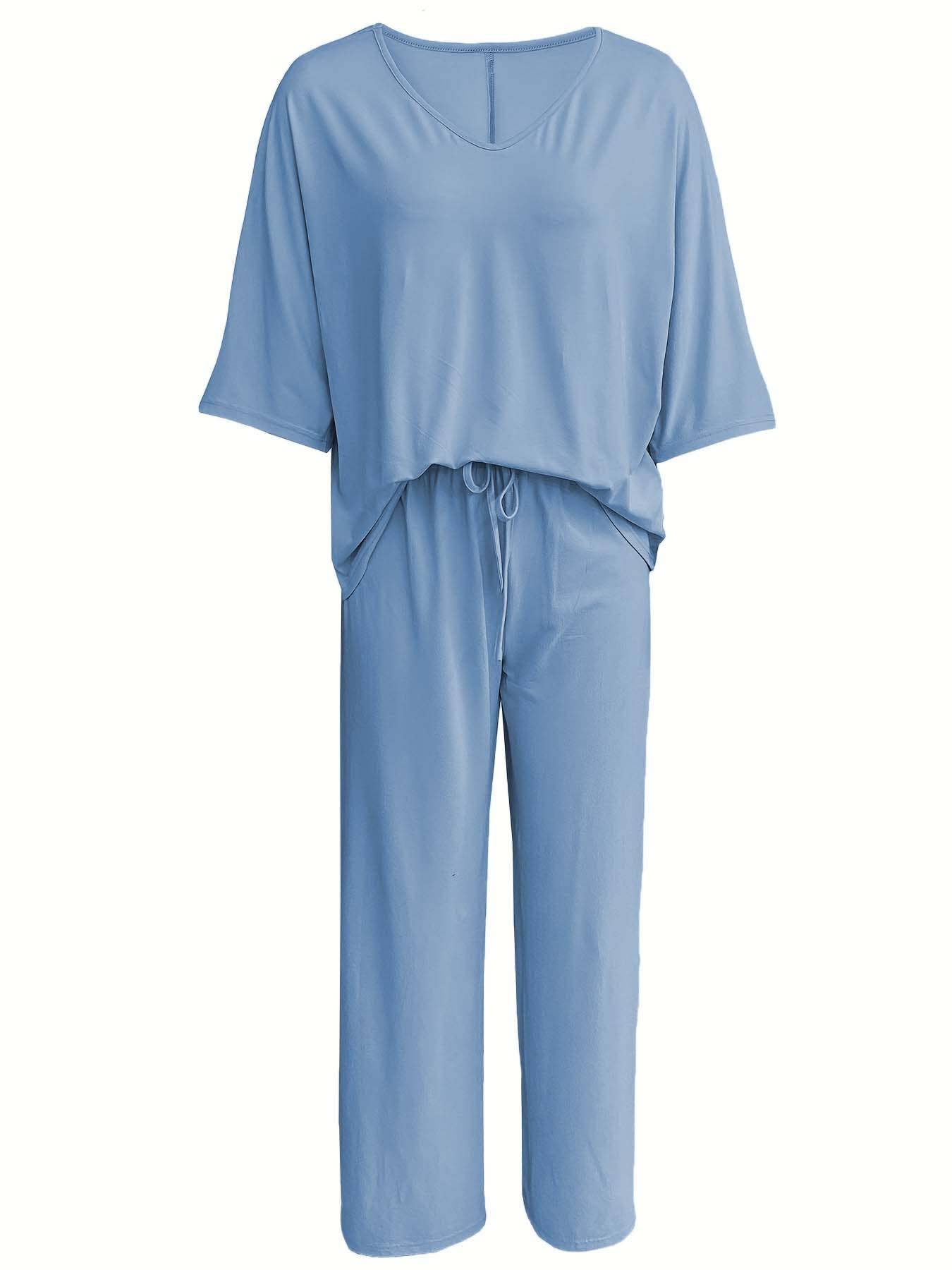 HIDDENBRAND - Wholesale Top & Pant Set (NOT Loungewear) - Women's - Lazy batwing top & wide-leg pants set loungewear7