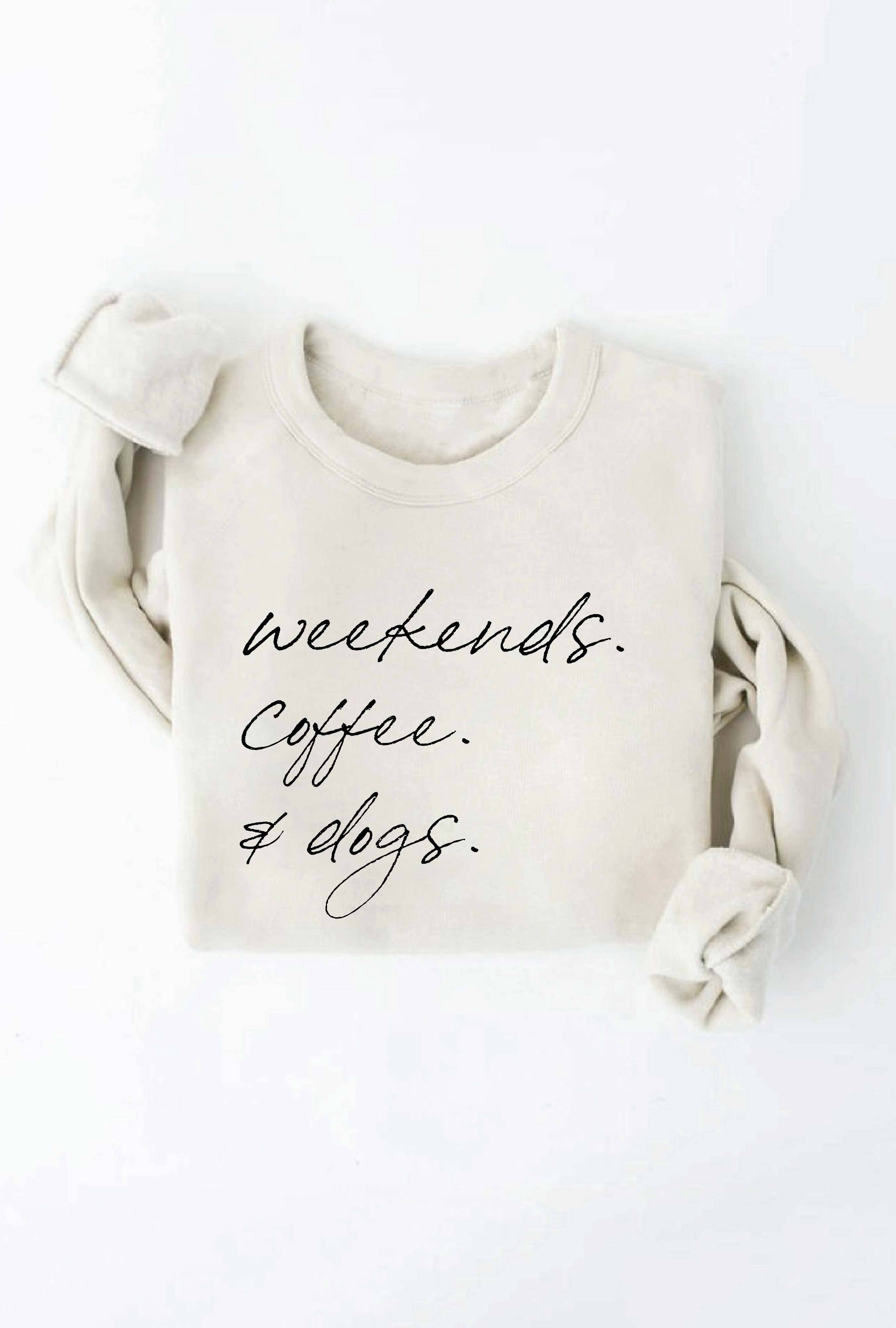 OAT COLLECTIVE - Venta al por mayor Sudadera estampada - Mujer - Sudadera estampada WEEKENDS COFFEE AND DOGS16
