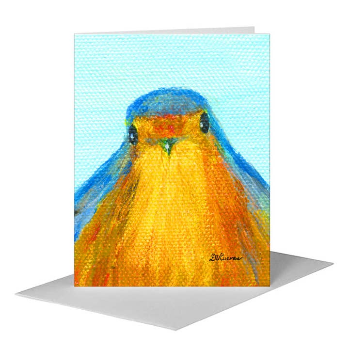 American Robin, Greeting Card (#8210G) for wholesale by Printed Canvas