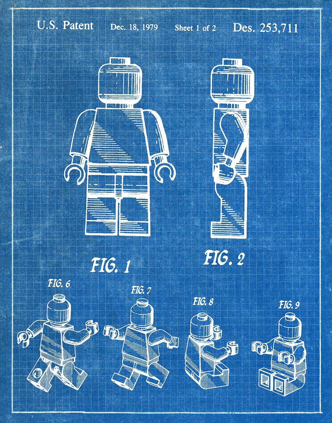 Fresh Prints of CT - Wholesale Art Print - Lego Man 1979 Patent Art Print  - Toys and Games7