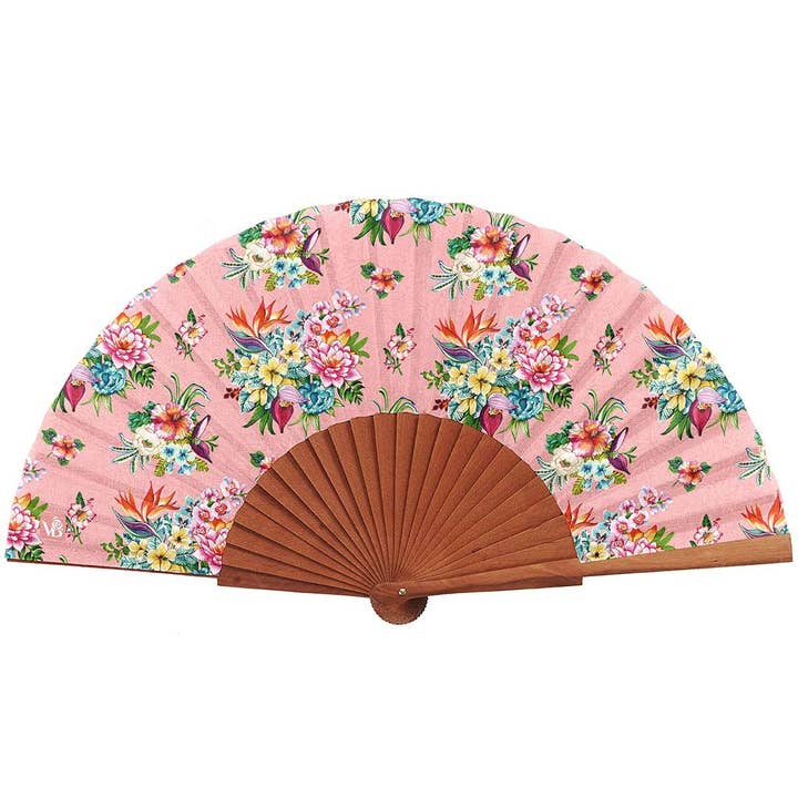 Vent de Bohème - Wholesale Handheld Folding Fan - TAÏNA wooden and cotton canvas fan