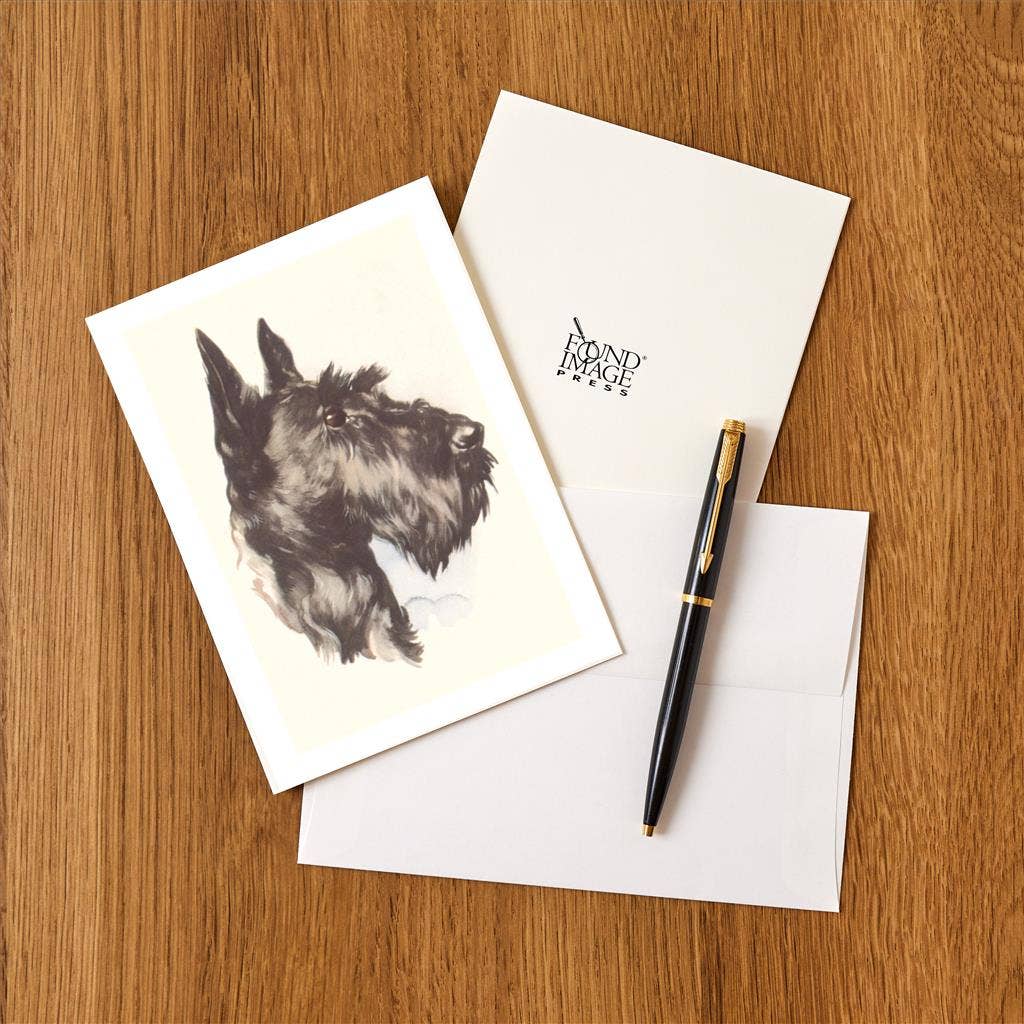 Found Image Press - Wholesale Stationery/Notecard Set - Greeting Card DG-109 Scottie Dog1