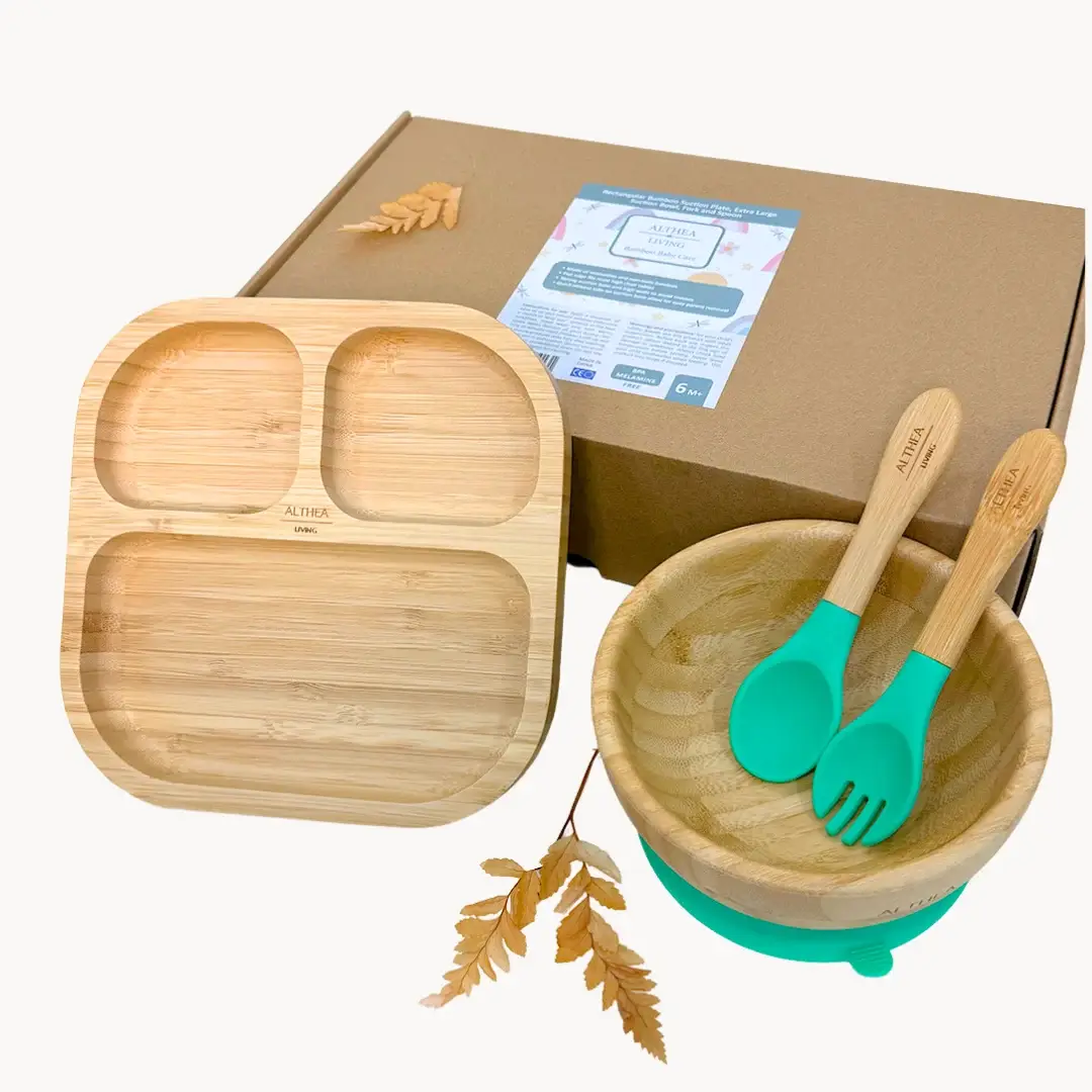 Althea Living – Engroshandel Spisestel – Børn og baby – Naturligt bambus service - 4 dele6