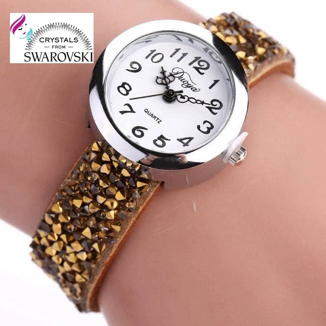 Damenuhr mit Crystaldust Swarovski-Kristallen für den Großhandel von HTB