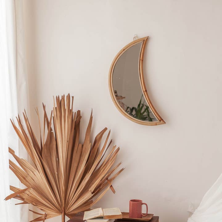 Village Thrive – wholesale Wall mirror – Luna Rattan Mirror