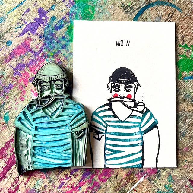 kuki - Wholesale Postcard - "Ahoy" Sailor. Kuki Postcard Set of 100