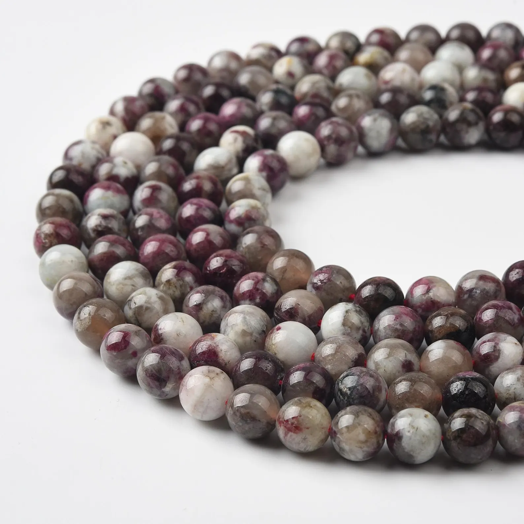Beads Creation - Wholesale Beads - Tourmaline Beads Natural AAA Round 6-10mm Strand GRN5860