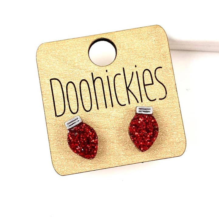Doohickies - Vendita all'ingrosso Orecchini a bottone - Christmas Light Studs - Orecchini natalizi