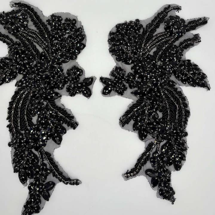Appliques with Glitz - Wholesale Patch - Rhinestone Applique Pair (Various Colors)9