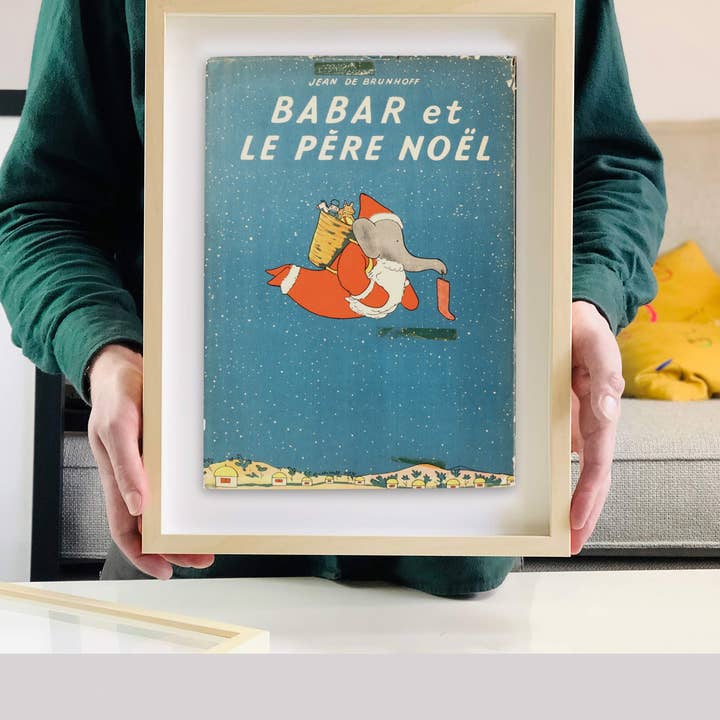 The Curious Desk - Wholesale Art Print - Babar et Le Pere Noel by Jean De Brunnoff Book Cover Print 2