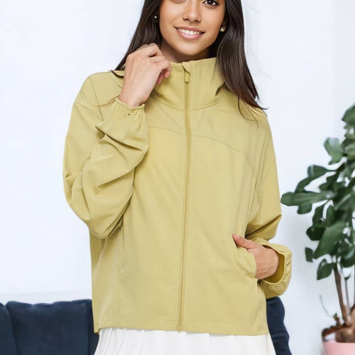 Sun Protection Stand Collar Pocket And Windproof Jacket for wholesale by Active by Anna-Kaci