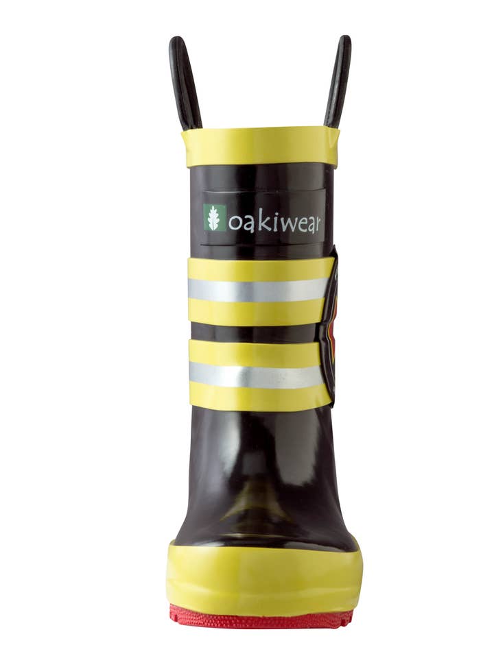 Oaki - Vente Bottes de pluie – enfant - Bottes à poignée en boucle, sauvetage pompier