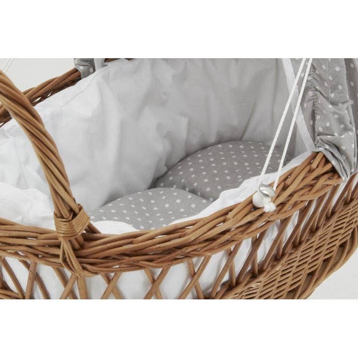 Aubry Gaspard - Wholesale Doll Stroller - Kids - Buff wicker doll cradle1