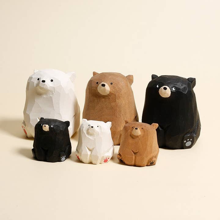 Gohobi Handcrafted Wooden Bear Ornament for wholesale by Gohobi (We cover U.S. import duties)