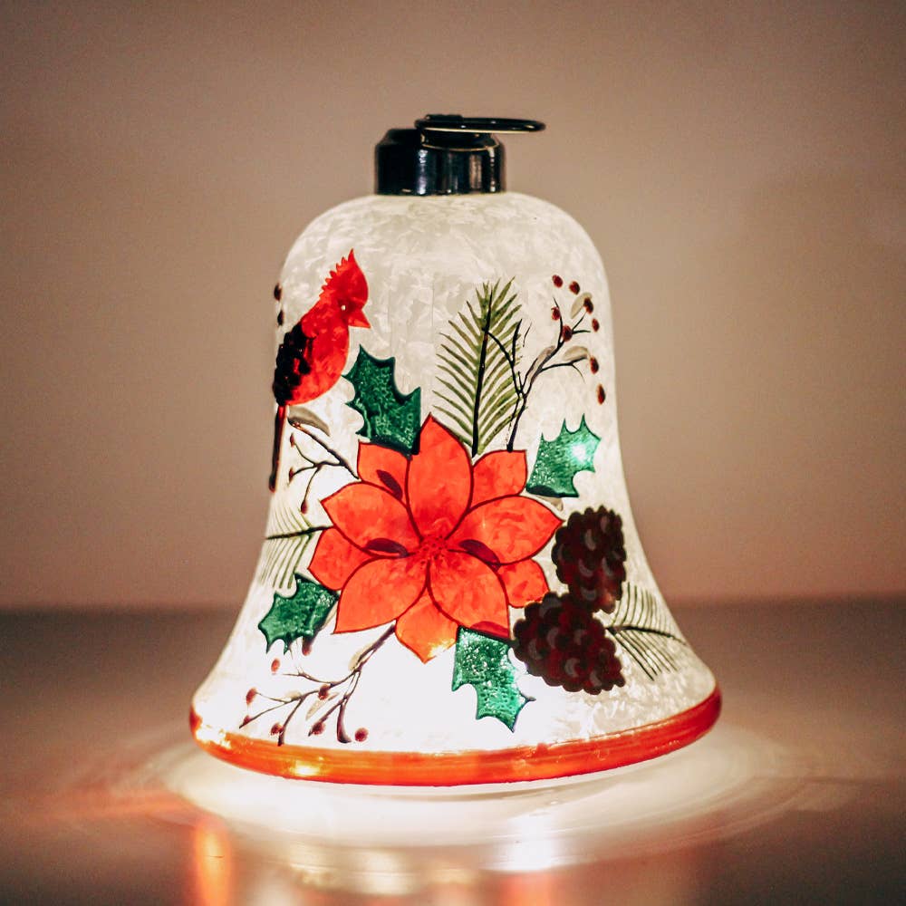 A Cheerful Giver - Wholesale Christmas Decoration - Cardinal Bell w/ LED String Lights — Christmas, Holiday Decorations2
