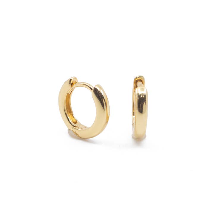 The Land of Salt - Vente Petits anneaux - Créoles Huggie Classiques en Or - Boucles d'oreilles5