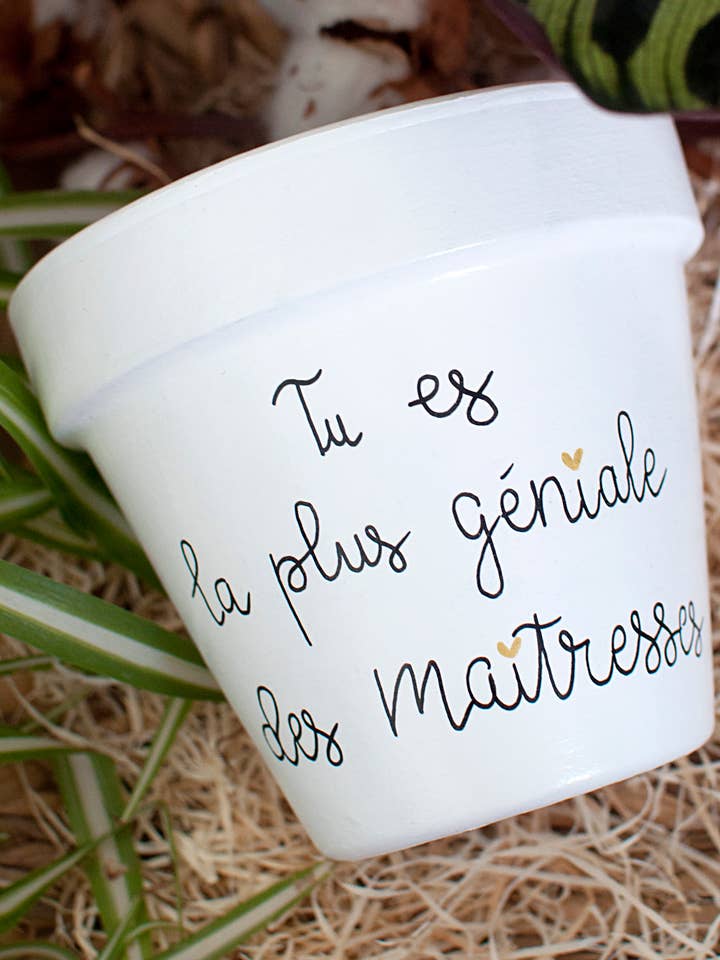 Tontopf: Du bist die großartigste Lehrerin. für den Großhandel von Happypots.fr