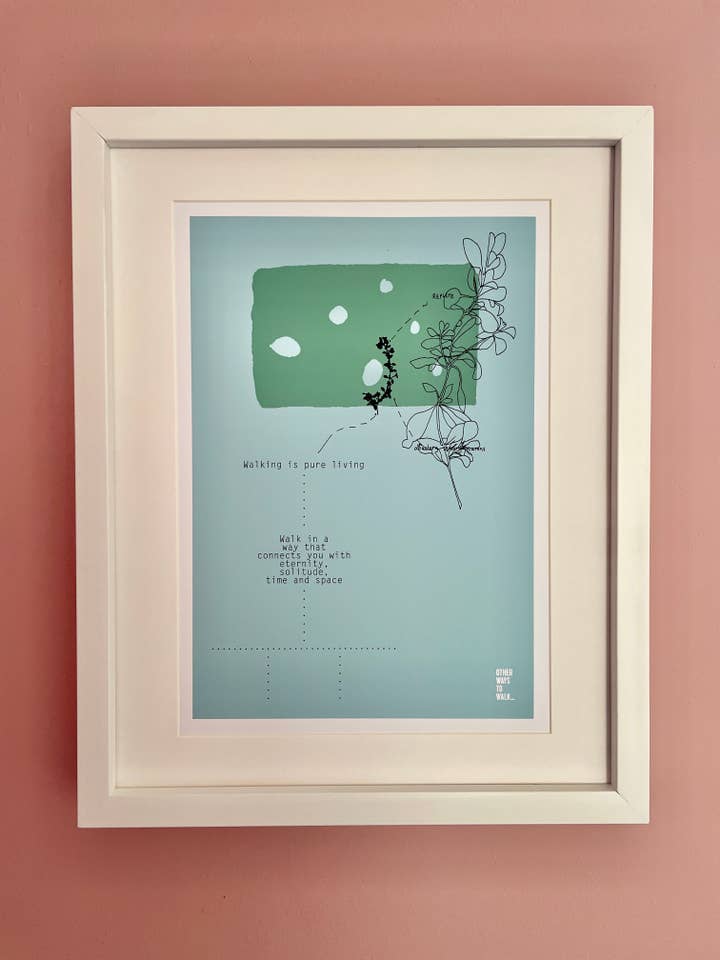 Art Print: Walking is Pure Living - Medium (A4) for wholesale by Other Ways to Walk