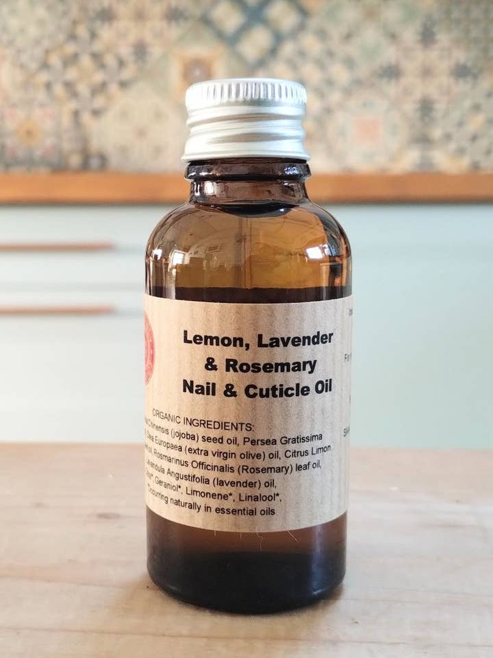 Organic Lemon, Lavender & Rosemary Nail & Cuticle Oil 30ml for wholesale by Heavenly Organics Skin Care