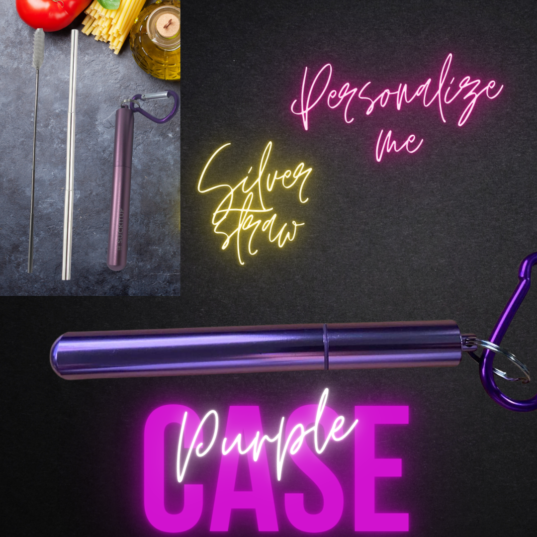 Suck It Up Straws - Vente Paille - Pailles métalliques télescopiques avec étui pour porte-clés et brosse de nettoyage19