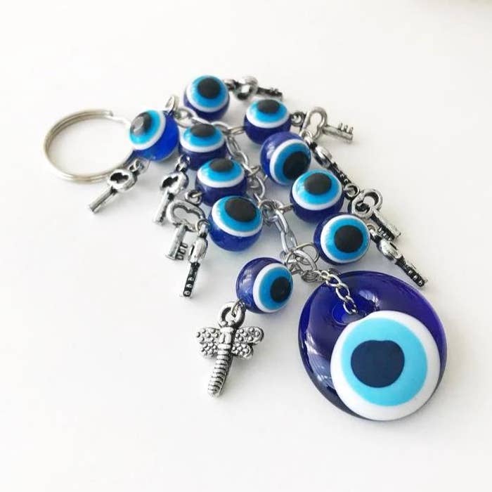 Evil Eye Protection Keychain, Evil Eye Bag Charm for wholesale by Evileyefavor