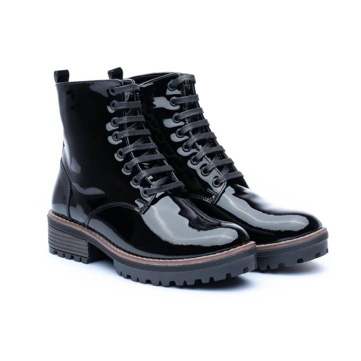 Marena Kvinder Læder Combat Støvler for engroshandel hos D'Cuero