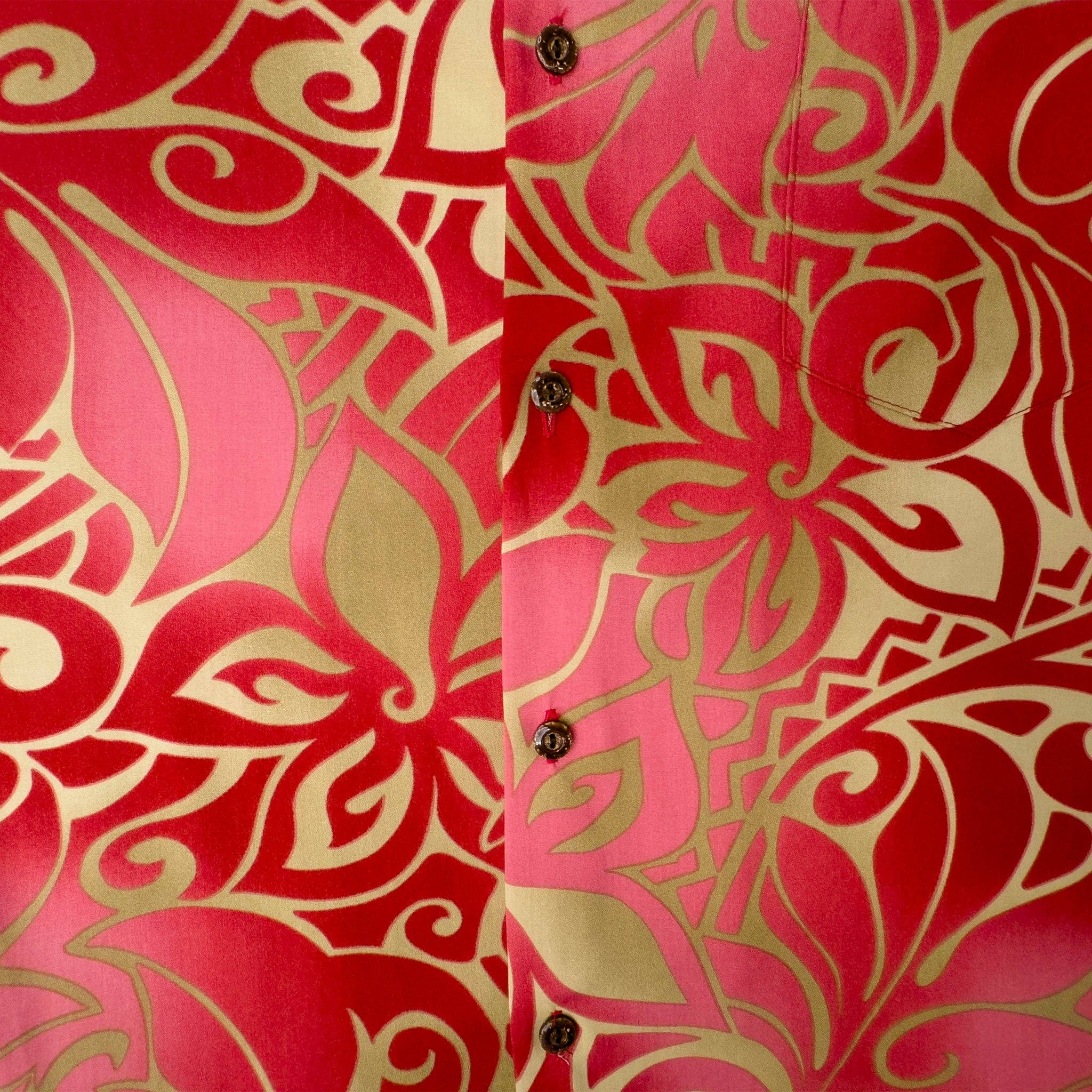 Hilo Hattie - Wholesale Button Down Shirt - Men's - Tribal Tiare Aloha Shirt10