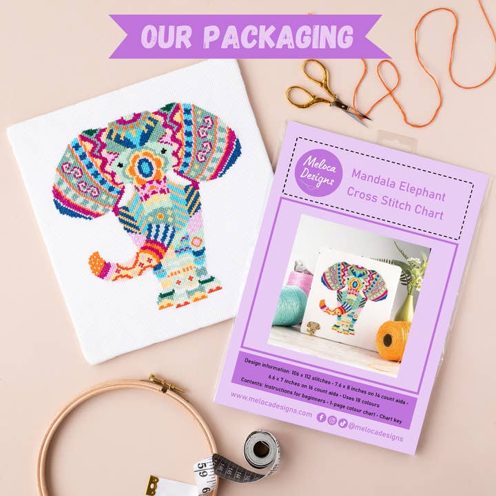 Meloca Designs - Wholesale Embroidery/Cross Stitch Supplies - Mandala Lion Cross Stitch Chart2