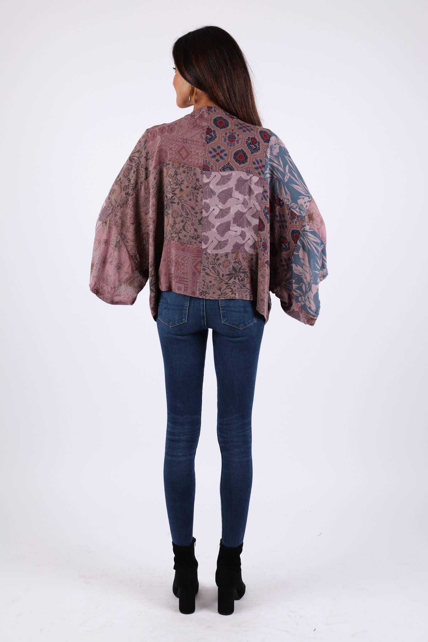 Sacred Threads - Wholesale Kimono - Women's - Plum Meadow Patchwork Kimono Cardigan2