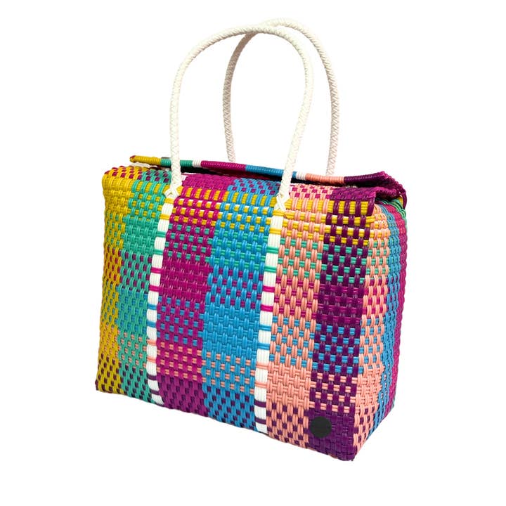 Lovely in Pink Basket Handbag Small for wholesale by Brisla