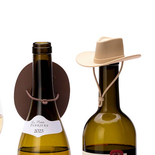 Bottle Stoppers | Howdy silicone cowboy hats (2) for wholesale by Monkey Business Design USA LLC