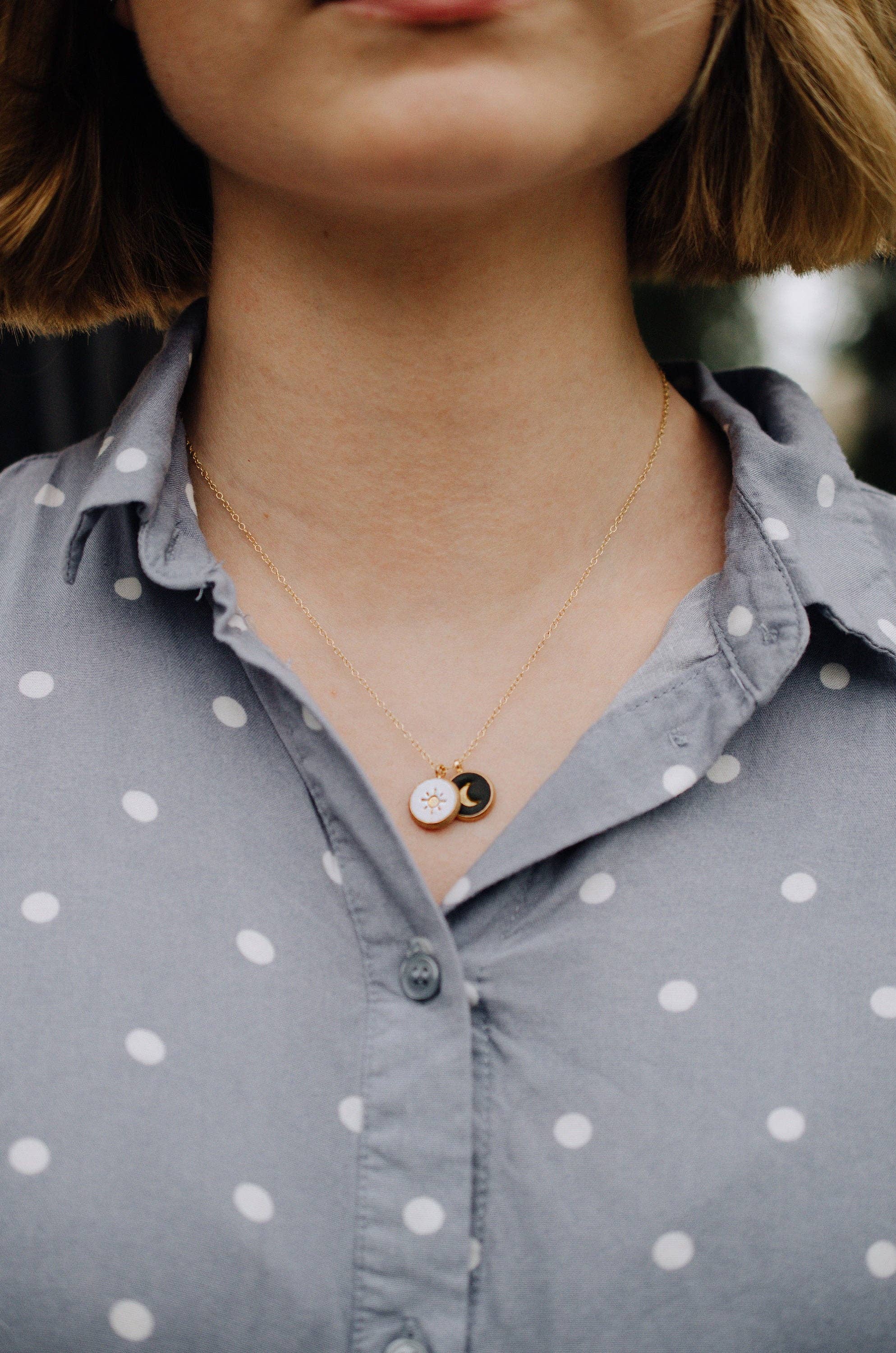 Jill Makes – wholesale Pendant/charm necklace – Sun + Moon Clay Necklace7