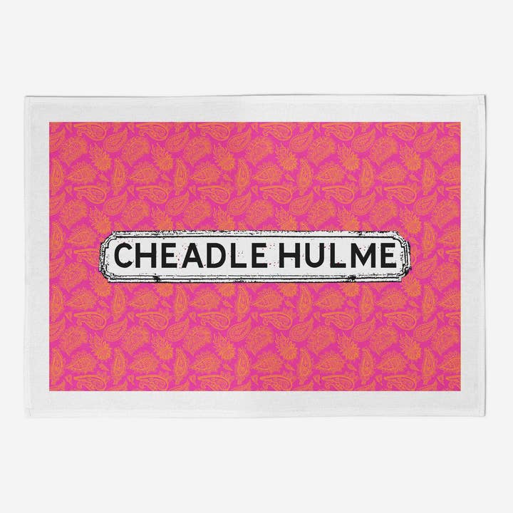 Rosa Paisley Kökshandduk för wholesale av tinned snail