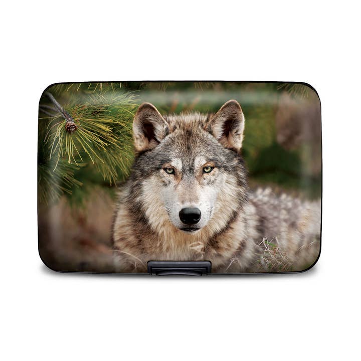 North American Wolf Armored Wallet for wholesale by Monarque