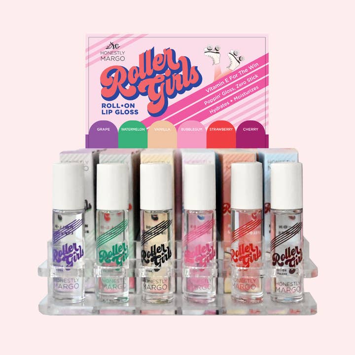 Roller Girls Roll-On Lipgloss Starter Pack for wholesale by Honestly Margo