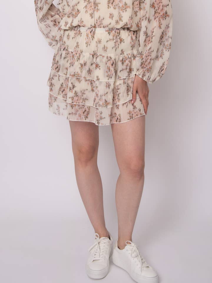 ADELE YORYU CRINKLE CHIFFON FALDA-PANTALÓN ELÁSTICA- 43W050S para venta al por mayor de RD Style