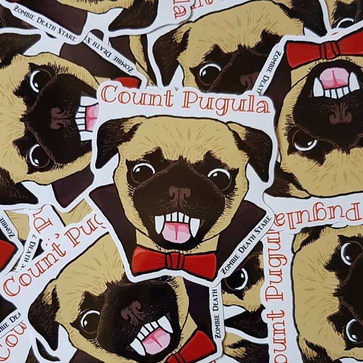 Count Pugula Sticker for wholesale by Zombie Death Stare