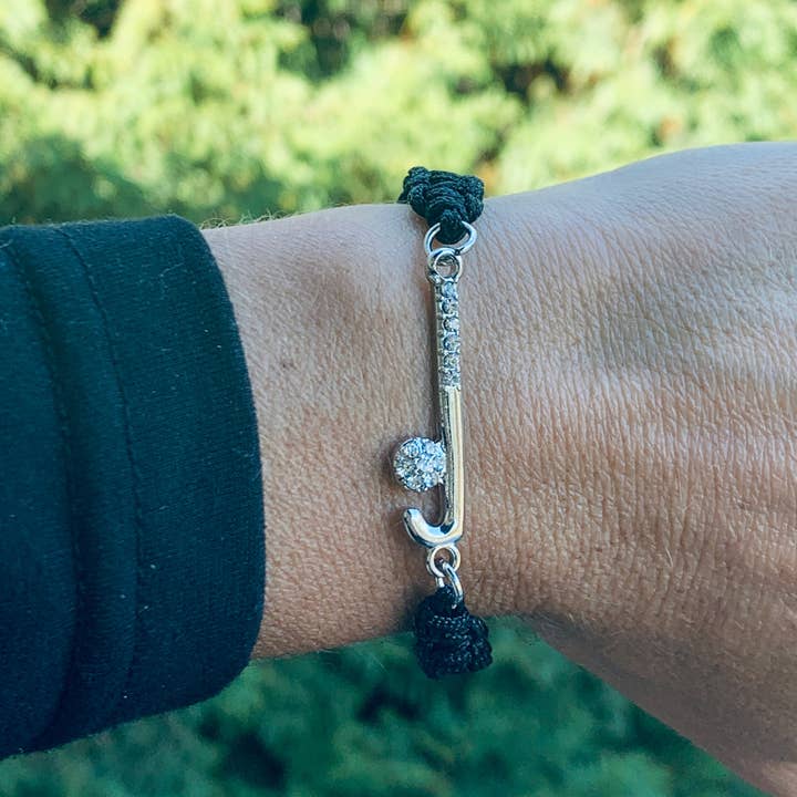 Sportybella – wholesale Charm/dangle bracelet – Field Hockey Stick Rope Bracelet2