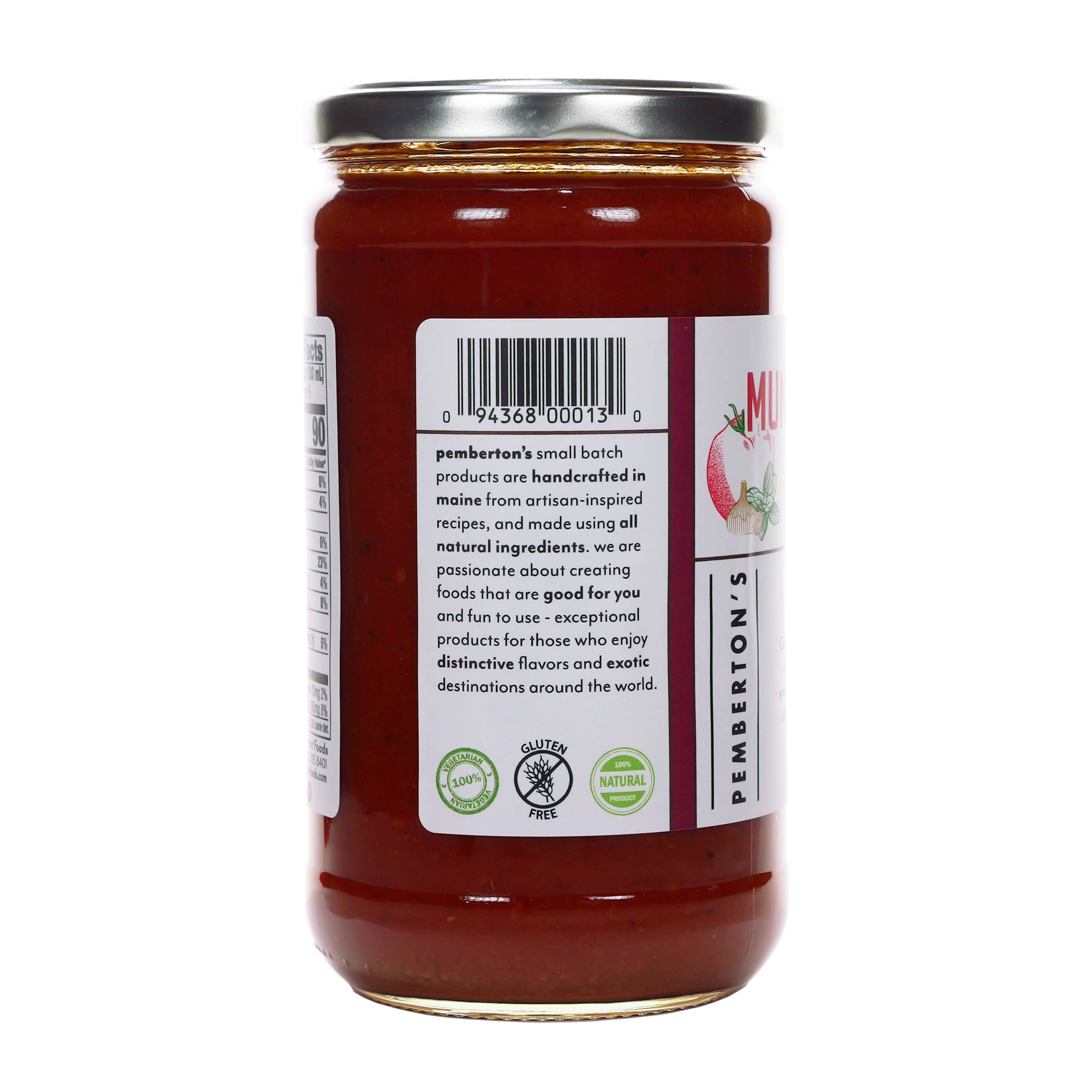 Pemberton's Gourmet Foods - Wholesale Pasta Sauce - Munjoy Marinara 2