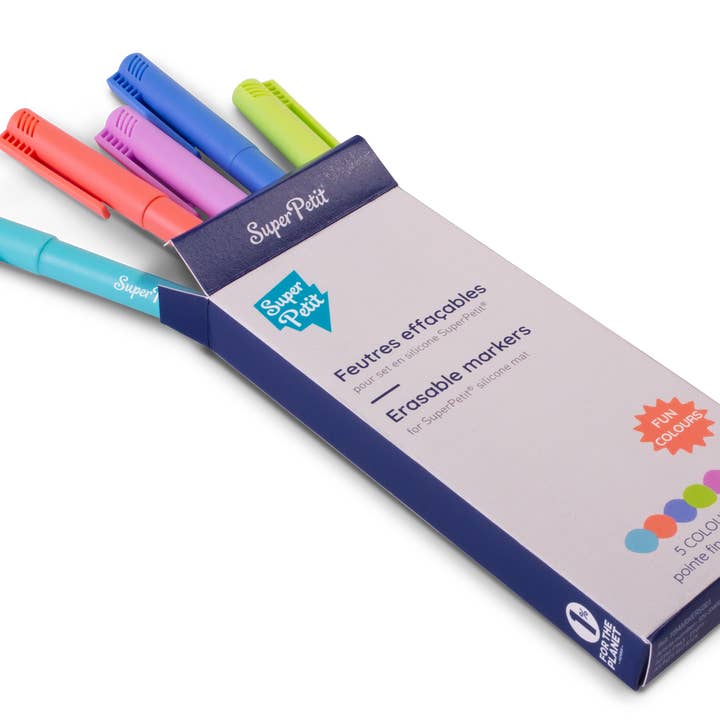SuperPetit - Vente Marqueurs - 5 Feutres effaçables pointe fine2