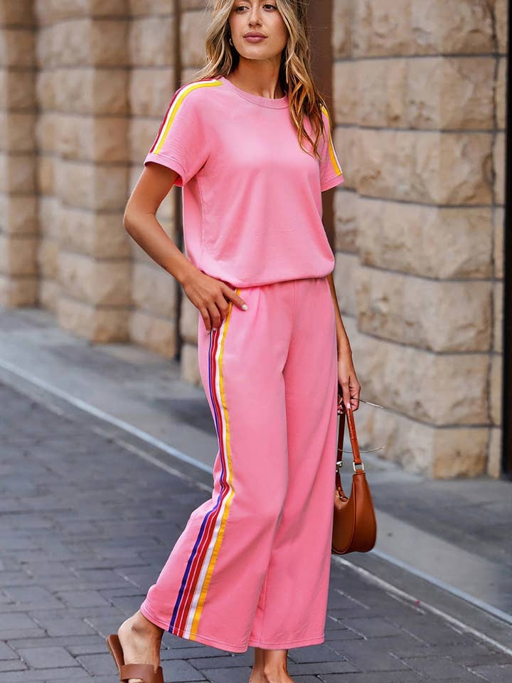 Milan Contrast Crewneck T Shirt for wholesale by Threaded Pear