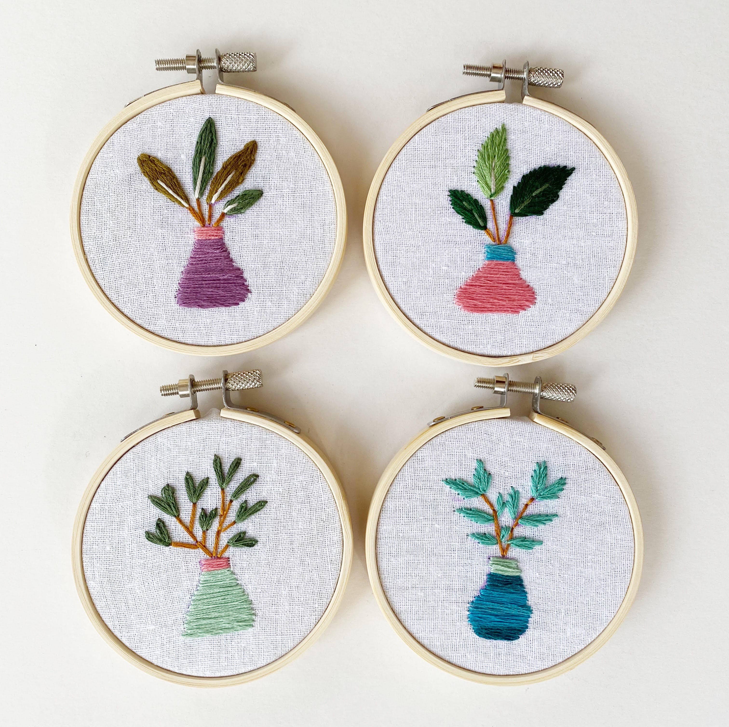 Islay's Terrace – wholesale Material för broderi/korsstygn – Överraskning Little Leafy Växt Broderi - 3" broderi2