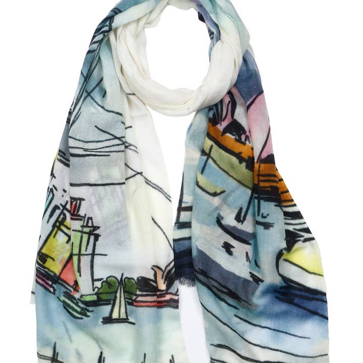 Architectural Fine Merino Designers Scarf for wholesale by Namaskar Australia