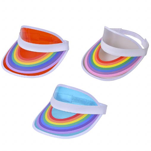 Mavi Bandz – wholesale Skärm - Dam – Ny Sommar Retro Regnbåge Klar Visir Hat