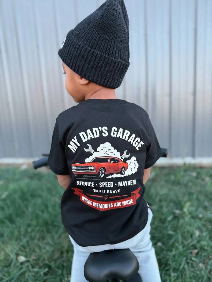My Dad's Garage Tee for wholesale by Raising Brave