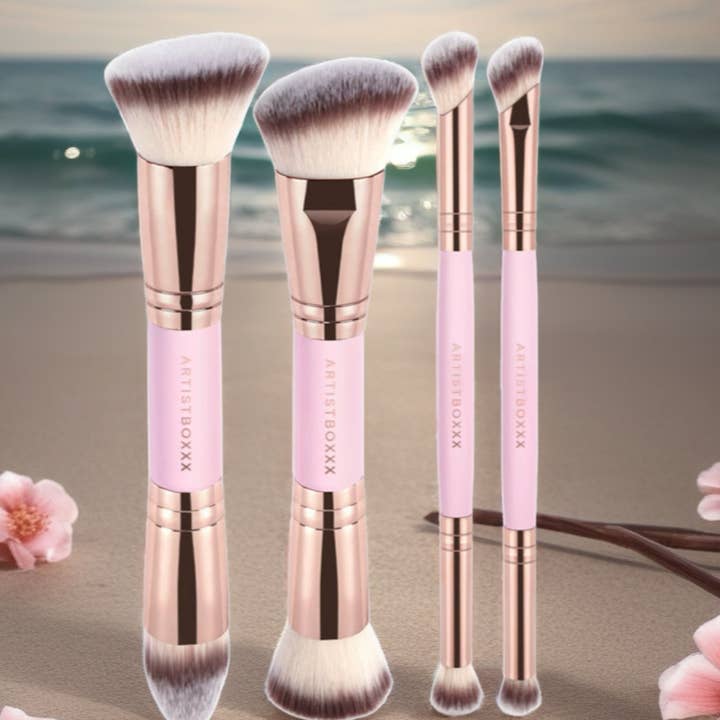 Pink Take Me Away 🦩 Travel Brush Set for wholesale on Faire1