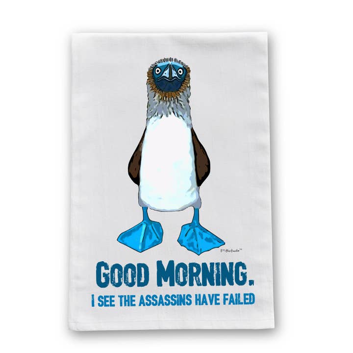 Blue Footed Boobie Assassin Dish Towel for wholesale by Pithitude
